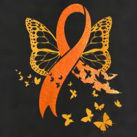 Multiple Sclerosis Awareness Orange Ribbon Butterfly Fighter Golf Towel
