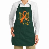 Multiple Sclerosis Awareness Orange Ribbon Butterfly Fighter Apron
