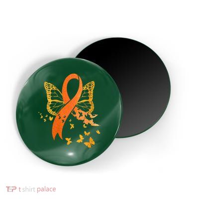 Multiple Sclerosis Awareness Orange Ribbon Butterfly Fighter Magnet