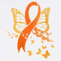 Multiple Sclerosis Awareness Orange Ribbon Butterfly Fighter Garment-Dyed Sweatshirt