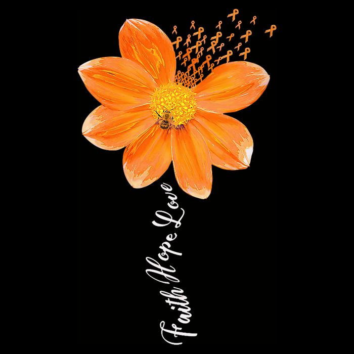 Multiple Sclerosis Awareness Orange Flower Ribbon Faith Hope Impact Tech Backpack