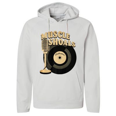 Muscle Shoals Alabama Vintage Style Performance Fleece Hoodie