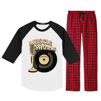 Muscle Shoals Alabama Vintage Style Raglan Sleeve Pajama Set