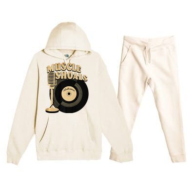 Muscle Shoals Alabama Vintage Style Premium Hooded Sweatsuit Set