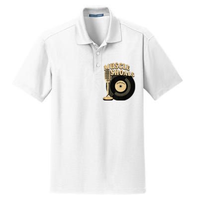 Muscle Shoals Alabama Vintage Style Dry Zone Grid Polo