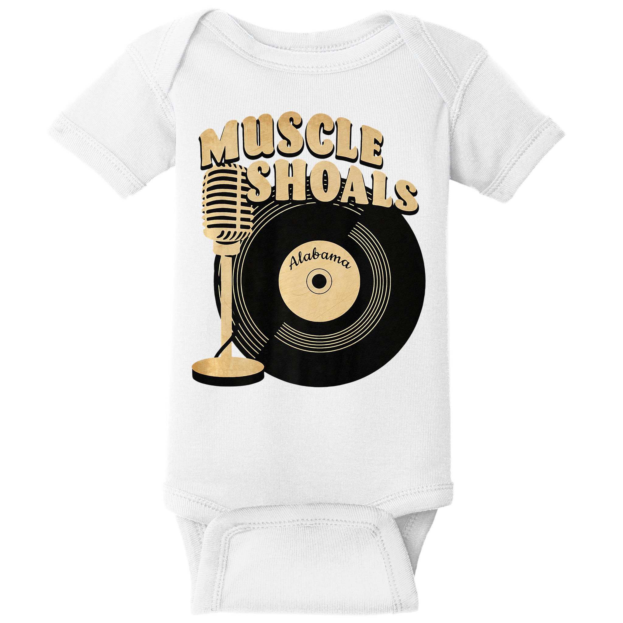 Muscle Shoals Alabama Vintage Style Baby Bodysuit