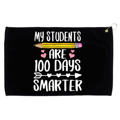 My Students Are 100 Days Smarter Teacher Gift Grommeted Golf Towel