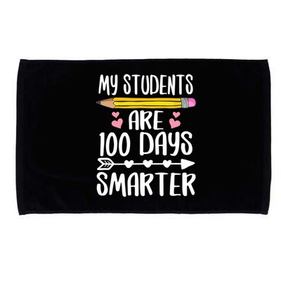 My Students Are 100 Days Smarter Teacher Gift Microfiber Hand Towel