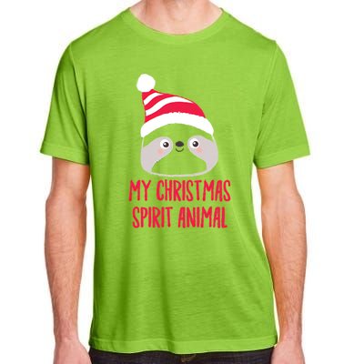 My Spirit Animal Sloth Christmas Adult ChromaSoft Performance T-Shirt