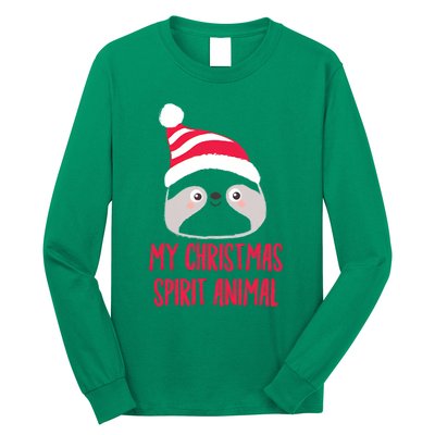 My Spirit Animal Sloth Christmas Long Sleeve Shirt