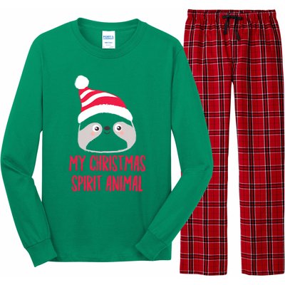 My Spirit Animal Sloth Christmas Long Sleeve Pajama Set