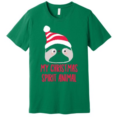 My Spirit Animal Sloth Christmas Premium T-Shirt