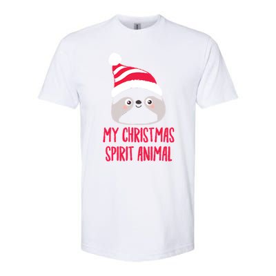 My Spirit Animal Sloth Christmas Softstyle® CVC T-Shirt