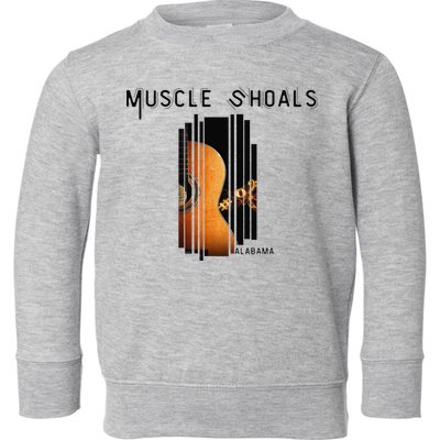 Muscle Shoals Alabama AL Distressed Grunge Text Music City Toddler Sweatshirt