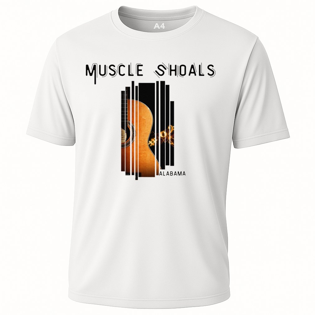 Muscle Shoals Alabama AL Distressed Grunge Text Music City Performance Shirt
