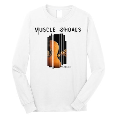 Muscle Shoals Alabama AL Distressed Grunge Text Music City Long Sleeve Shirt
