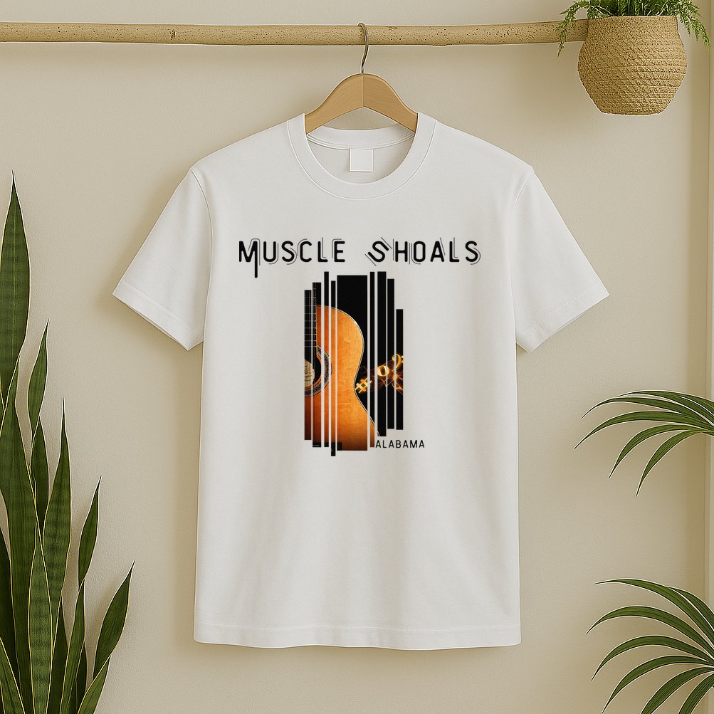 Muscle Shoals Alabama AL Distressed Grunge Text Music City T-Shirt