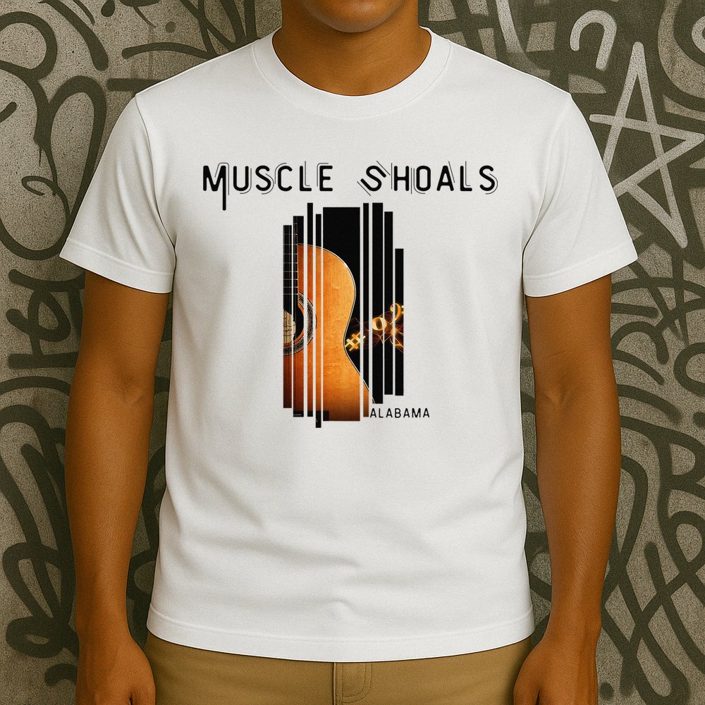 Muscle Shoals Alabama AL Distressed Grunge Text Music City T-Shirt