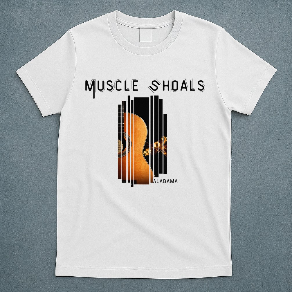 Muscle Shoals Alabama AL Distressed Grunge Text Music City T-Shirt