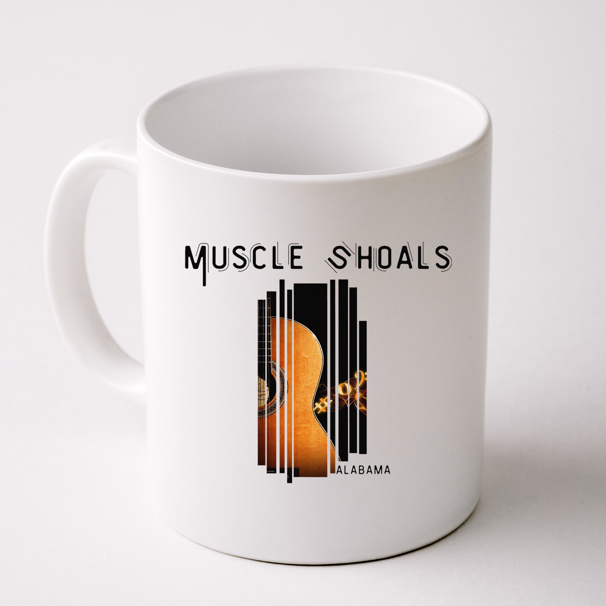 Muscle Shoals Alabama AL Distressed Grunge Text Music City Mug