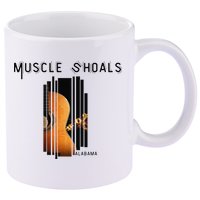 Muscle Shoals Alabama AL Distressed Grunge Text Music City 11oz C Handle Ceramic Mug