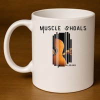 Muscle Shoals Alabama AL Distressed Grunge Text Music City 11oz C Handle Ceramic Mug