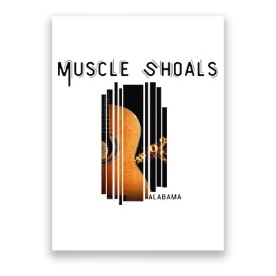 Muscle Shoals Alabama AL Distressed Grunge Text Music City Poster