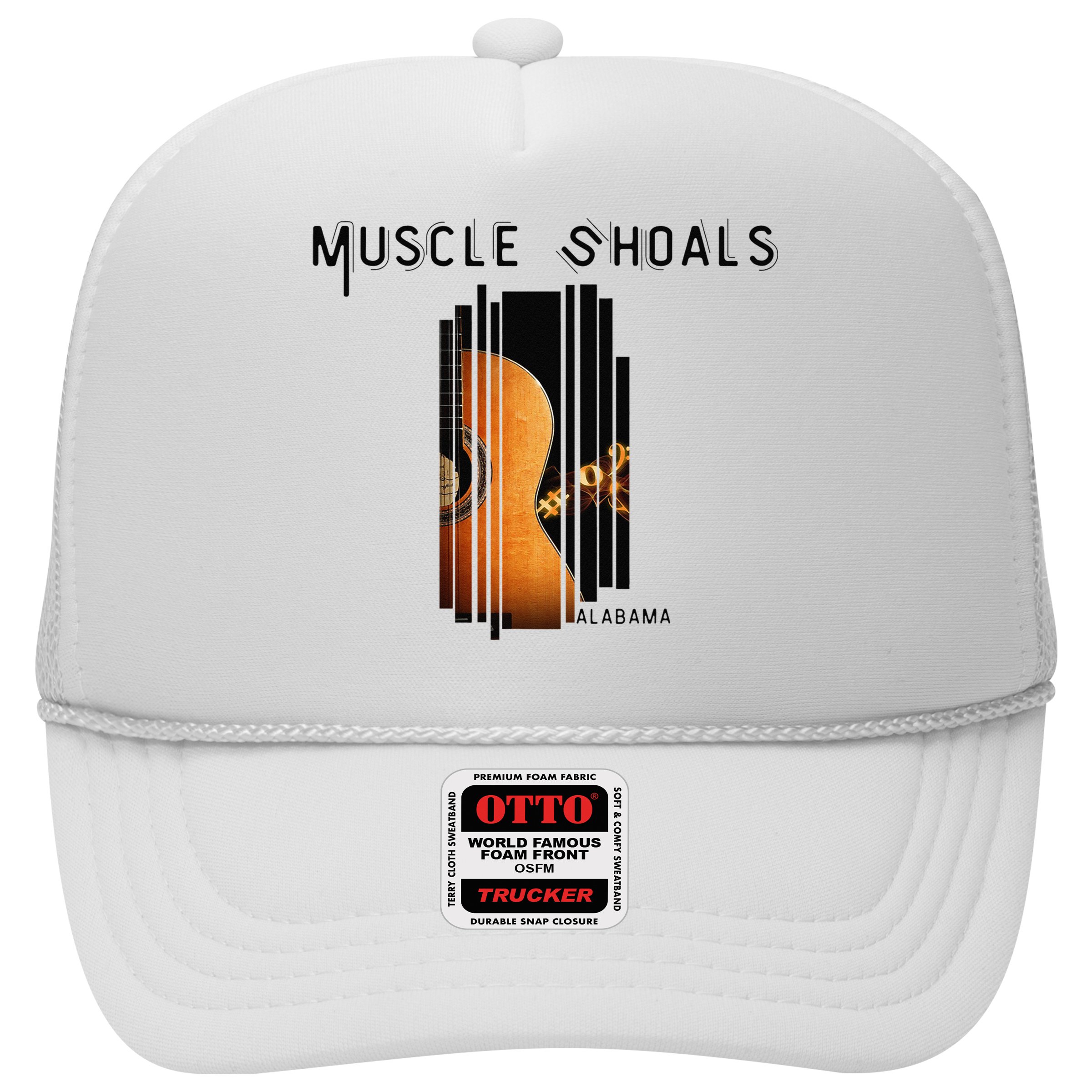 Muscle Shoals Alabama AL Distressed Grunge Text Music City Hat