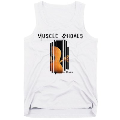 Muscle Shoals Alabama AL Distressed Grunge Text Music City Tank Top