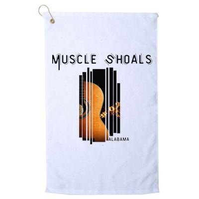 Muscle Shoals Alabama AL Distressed Grunge Text Music City Golf Towel