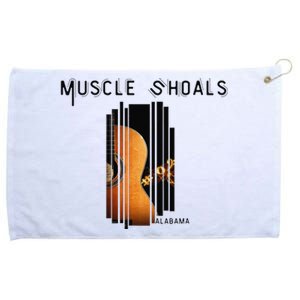 Muscle Shoals Alabama AL Distressed Grunge Text Music City Grommeted Golf Towel