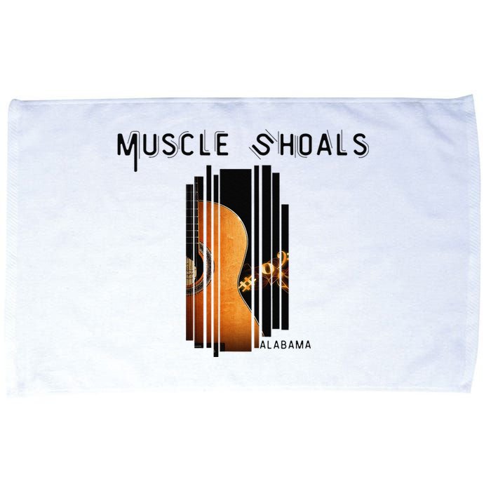 Muscle Shoals Alabama AL Distressed Grunge Text Music City Microfiber Hand Towel