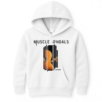Muscle Shoals Alabama AL Distressed Grunge Text Music City Kids Hoodie