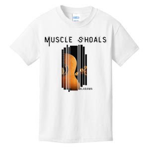 Muscle Shoals Alabama AL Distressed Grunge Text Music City Kids T-Shirt