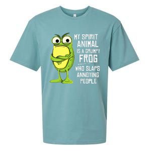 My Spirit Animal Is A Grumpy Frog Who Slaps Annoying People Sueded Cloud Jersey T-Shirt