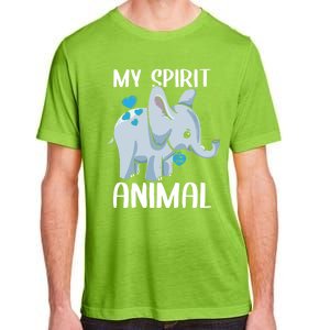 My Spirit Animal Elephant I Love Dad Heart Valentines Day Great Gift Adult ChromaSoft Performance T-Shirt