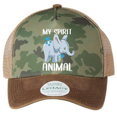 My Spirit Animal Elephant I Love Dad Heart Valentines Day Great Gift Legacy Tie Dye Trucker Hat