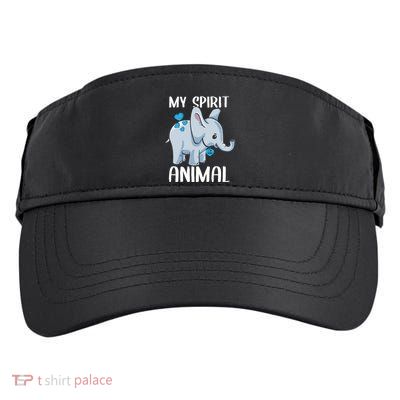 My Spirit Animal Elephant I Love Dad Heart Valentines Day Great Gift Adult Drive Performance Visor