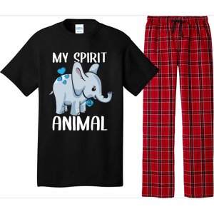 My Spirit Animal Elephant I Love Dad Heart Valentines Day Great Gift Pajama Set