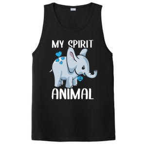 My Spirit Animal Elephant I Love Dad Heart Valentines Day Great Gift PosiCharge Competitor Tank