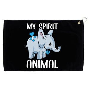 My Spirit Animal Elephant I Love Dad Heart Valentines Day Great Gift Grommeted Golf Towel