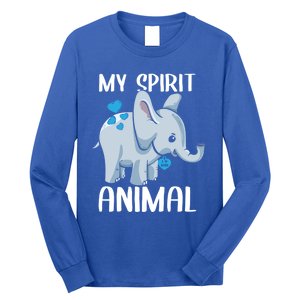 My Spirit Animal Elephant I Love Dad Heart Valentines Day Great Gift Long Sleeve Shirt