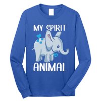 My Spirit Animal Elephant I Love Dad Heart Valentines Day Great Gift Long Sleeve Shirt