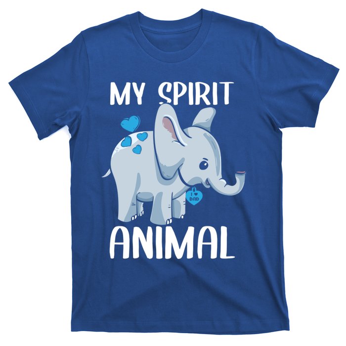 My Spirit Animal Elephant I Love Dad Heart Valentines Day Great Gift T-Shirt