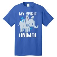 My Spirit Animal Elephant I Love Dad Heart Valentines Day Great Gift Tall T-Shirt