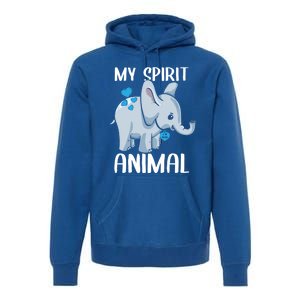 My Spirit Animal Elephant I Love Dad Heart Valentines Day Great Gift Premium Hoodie