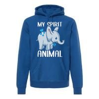 My Spirit Animal Elephant I Love Dad Heart Valentines Day Great Gift Premium Hoodie