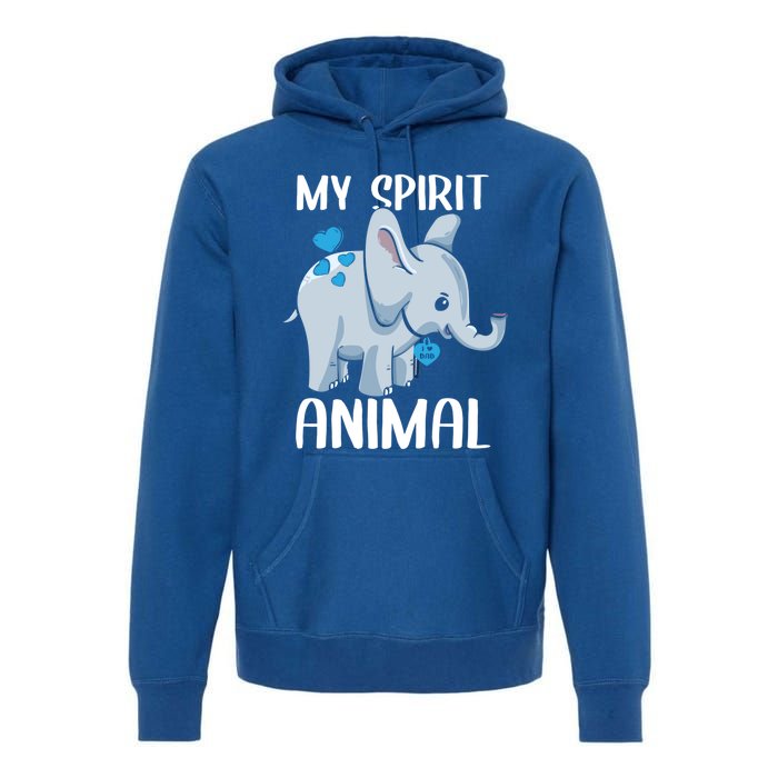 My Spirit Animal Elephant I Love Dad Heart Valentines Day Great Gift Premium Hoodie