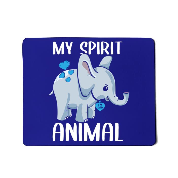 My Spirit Animal Elephant I Love Dad Heart Valentines Day Great Gift Mousepad