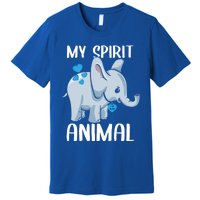 My Spirit Animal Elephant I Love Dad Heart Valentines Day Great Gift Premium T-Shirt